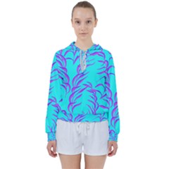 Branches Leaves Colors Summer Women s Tie Up Sweat