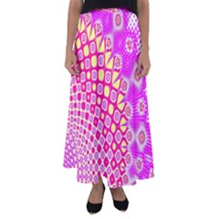 Digital Arts Fractals Futuristic Pink Flared Maxi Skirt by Nexatart