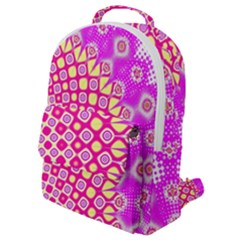 Digital Arts Fractals Futuristic Pink Flap Pocket Backpack (small)