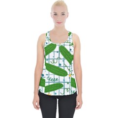 Seamless Pattern With Cucumber Piece Up Tank Top by Nexatart