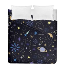 Starry Night  Space Constellations  Stars  Galaxy  Universe Graphic  Illustration Duvet Cover Double Side (full/ Double Size)