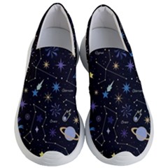 Starry Night  Space Constellations  Stars  Galaxy  Universe Graphic  Illustration Women s Lightweight Slip Ons
