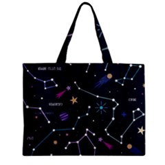 Space Wallpapers Zipper Mini Tote Bag by Nexatart