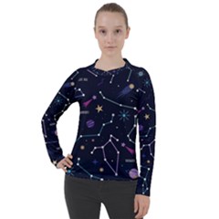 Space Wallpapers Women s Pique Long Sleeve Tee