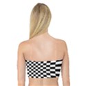 Illusion Checkerboard Black And White Pattern Bandeau Top View2