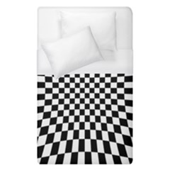 Illusion Checkerboard Black And White Pattern Duvet Cover (Single Size)