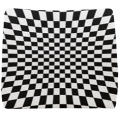 Illusion Checkerboard Black And White Pattern Seat Cushion