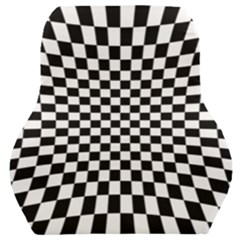 Illusion Checkerboard Black And White Pattern Car Seat Back Cushion 