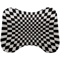 Illusion Checkerboard Black And White Pattern Head Support Cushion