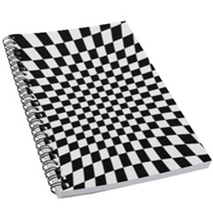 Illusion Checkerboard Black And White Pattern 5.5  x 8.5  Notebook