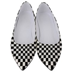 Illusion Checkerboard Black And White Pattern Women s Low Heels