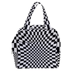 Illusion Checkerboard Black And White Pattern Boxy Hand Bag