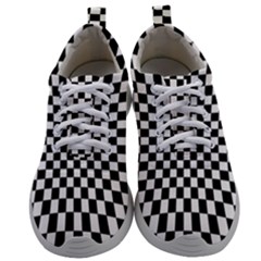 Illusion Checkerboard Black And White Pattern Mens Athletic Shoes