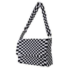 Illusion Checkerboard Black And White Pattern Full Print Messenger Bag (m)