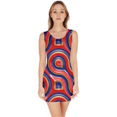 Pattern Curve Design Bodycon Dress