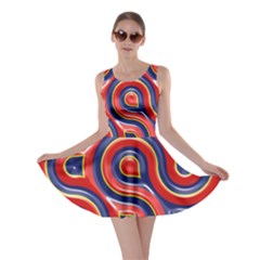 Pattern Curve Design Skater Dress