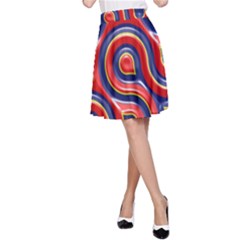 Pattern Curve Design A-line Skirt