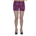 Pattern Curve Design Skinny Shorts View1