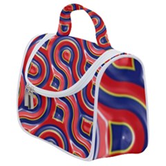 Pattern Curve Design Satchel Handbag