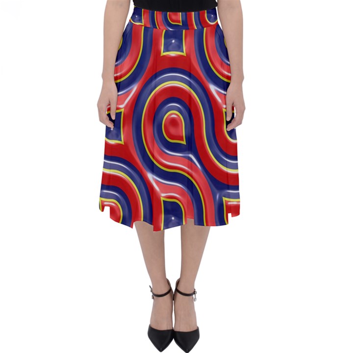 Pattern Curve Design Classic Midi Skirt