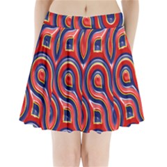 Pattern Curve Design Pleated Mini Skirt