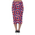 Pattern Curve Design Velvet Midi Pencil Skirt View2