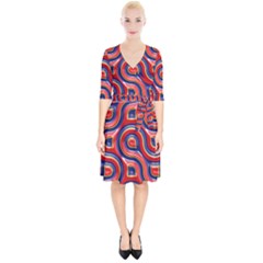 Pattern Curve Design Wrap Up Cocktail Dress