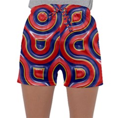 Pattern Curve Design Sleepwear Shorts