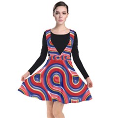 Pattern Curve Design Plunge Pinafore Dress