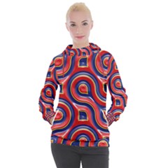 Pattern Curve Design Women s Hooded Pullover