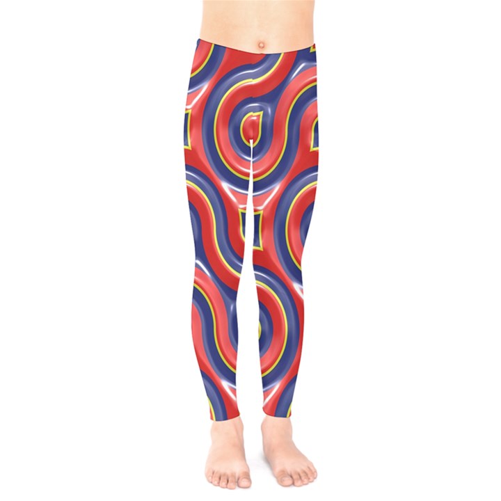 Pattern Curve Design Kids  Leggings