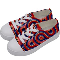 Pattern Curve Design Kids  Low Top Canvas Sneakers