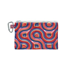 Pattern Curve Design Canvas Cosmetic Bag (small) by Nexatart