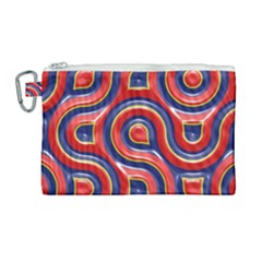Pattern Curve Design Canvas Cosmetic Bag (Large)