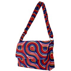 Pattern Curve Design Full Print Messenger Bag (S)