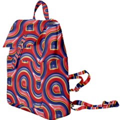 Pattern Curve Design Buckle Everyday Backpack