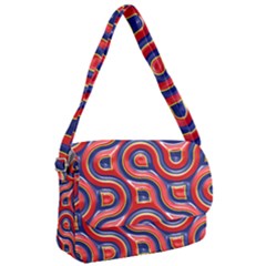 Pattern Curve Design Courier Bag