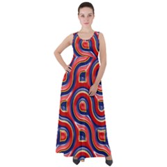 Pattern Curve Design Empire Waist Velour Maxi Dress