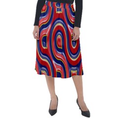 Pattern Curve Design Classic Velour Midi Skirt 