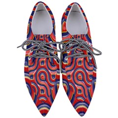 Pattern Curve Design Women s Pointed Oxford Shoes