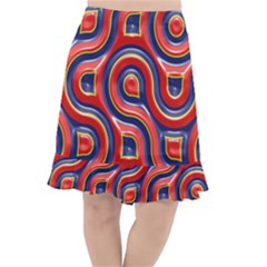 Pattern Curve Design Fishtail Chiffon Skirt