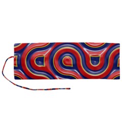 Pattern Curve Design Roll Up Canvas Pencil Holder (M)