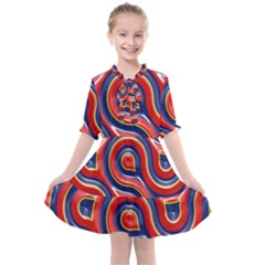 Pattern Curve Design Kids  All Frills Chiffon Dress