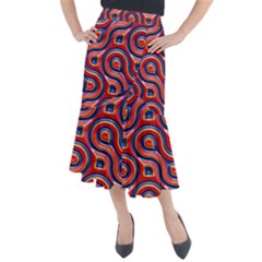Pattern Curve Design Midi Mermaid Skirt