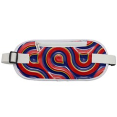 Pattern Curve Design Rounded Waist Pouch