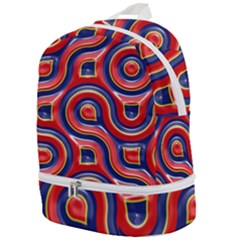 Pattern Curve Design Zip Bottom Backpack