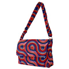Pattern Curve Design Full Print Messenger Bag (M)