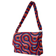 Pattern Curve Design Full Print Messenger Bag (l)