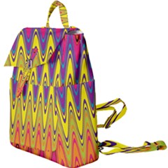 Retro Colorful Waves Background Buckle Everyday Backpack