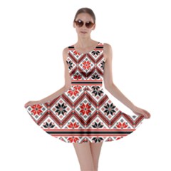 Folklore Ethnic Pattern Background Skater Dress